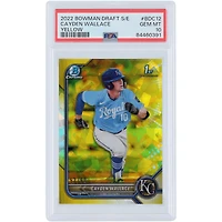 Cayden Wallace Kansas City Royals 2022 Bowman Draft Sapphire Yellow #BDC-12 #53/99 PSA Authenticated 10 Card