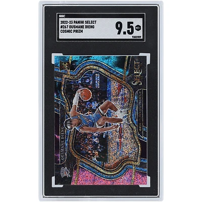 Ousmane Dieng Oklahoma City Thunder 2022-23 Panini Select Cosmic Prizm Courtside #267 SGC Authenticated 9.5 Rookie Card