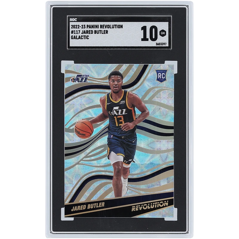Jared Butler Utah Jazz 2022-23 Panini Revolution Galactic #117 SGC Authenticated 10 Rookie Card
