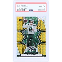 Zach Wilson New York Jets 2022 Panini Mosaic Gold Mosaic #151 #3/10 PSA Authenticated 10 Card
