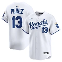 Men's Nike Salvador Perez White Kansas City Royals Home Limited Player Jersey
