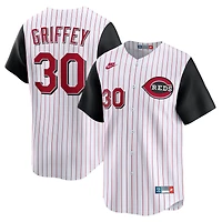 Men's Nike Ken Griffey Jr. White Cincinnati Reds Cooperstown Collection Limited Jersey