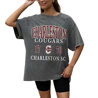 Women's Gameday Couture Grey Charleston Cougars Oversized Snow Wash T-Shirt