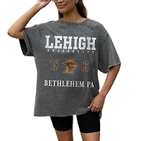 Women's Gameday Couture Grey Lehigh Mountain Hawks Oversized Snow Wash T-Shirt