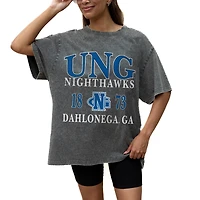 Women's Gameday Couture Grey North Georgia Nighthawks Oversized Snow Wash T-Shirt