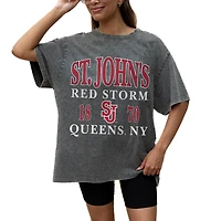 Women's Gameday Couture Grey St. John's Red Storm Oversized Snow Wash T-Shirt