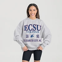 Women's Gameday Couture Ash Elizabeth City State University Vikings Premium Fleece Pullover Sweatshirt