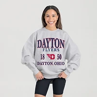 Women's Gameday Couture Ash Dayton Flyers Premium Fleece Pullover Sweatshirt