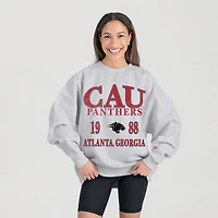 Women's Gameday Couture Ash Clark Atlanta University Panthers Premium Fleece Pullover Sweatshirt