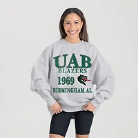 Women's Gameday Couture Ash UAB Blazers Premium Fleece Pullover Sweatshirt
