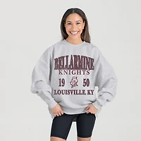 Women's Gameday Couture Ash Bellarmine Knights Premium Fleece Pullover Sweatshirt