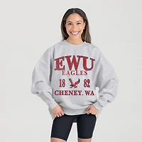 Women's Gameday Couture Ash Eastern Washington Eagles Premium Fleece Pullover Sweatshirt