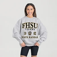Women's Gameday Couture Ash Fort Hays State Tigers Premium Fleece Pullover Sweatshirt