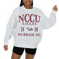 Women's Gameday Couture Ash North Carolina Central Eagles Premium Fleece Pullover Sweatshirt