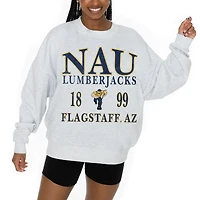 Women's Gameday Couture Ash Northern Arizona Lumberjacks Premium Fleece Pullover Sweatshirt