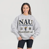Women's Gameday Couture Ash Northern Arizona Lumberjacks Premium Fleece Pullover Sweatshirt