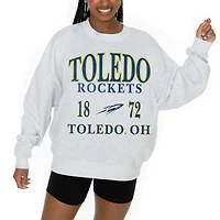 Women's Gameday Couture Ash Toledo Rockets Premium Fleece Pullover Sweatshirt