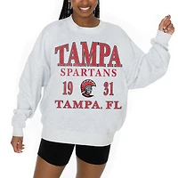 Women's Gameday Couture Ash Tampa Spartans Premium Fleece Pullover Sweatshirt