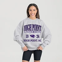 Women's Gameday Couture Ash High Point Panthers Premium Fleece Pullover Sweatshirt