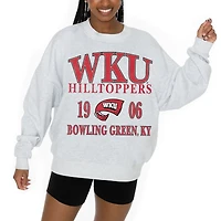 Women's Gameday Couture Ash Western Kentucky Hilltoppers Premium Fleece Pullover Sweatshirt