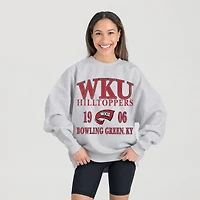 Women's Gameday Couture Ash Western Kentucky Hilltoppers Premium Fleece Pullover Sweatshirt