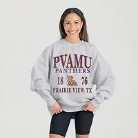 Women's Gameday Couture Ash Prairie View A&M Panthers Premium Fleece Pullover Sweatshirt
