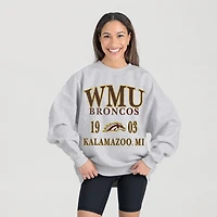 Women's Gameday Couture Ash Western Michigan Broncos Premium Fleece Pullover Sweatshirt