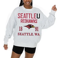 Women's Gameday Couture Ash Seattle Redhawks Premium Fleece Pullover Sweatshirt