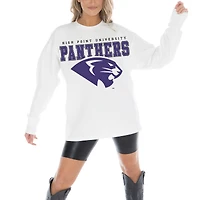 Women's Gameday Couture White High Point Panthers Big Goals Oversized Long Sleeve T-Shirt
