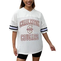 Women's Gameday Couture White Charleston Cougars Iconic Oversized Fashion Jersey