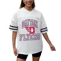 Women's Gameday Couture White Dayton Flyers Iconic Oversized Fashion Jersey