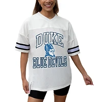 Women's Gameday Couture White Duke Blue Devils Iconic Oversized Fashion Jersey