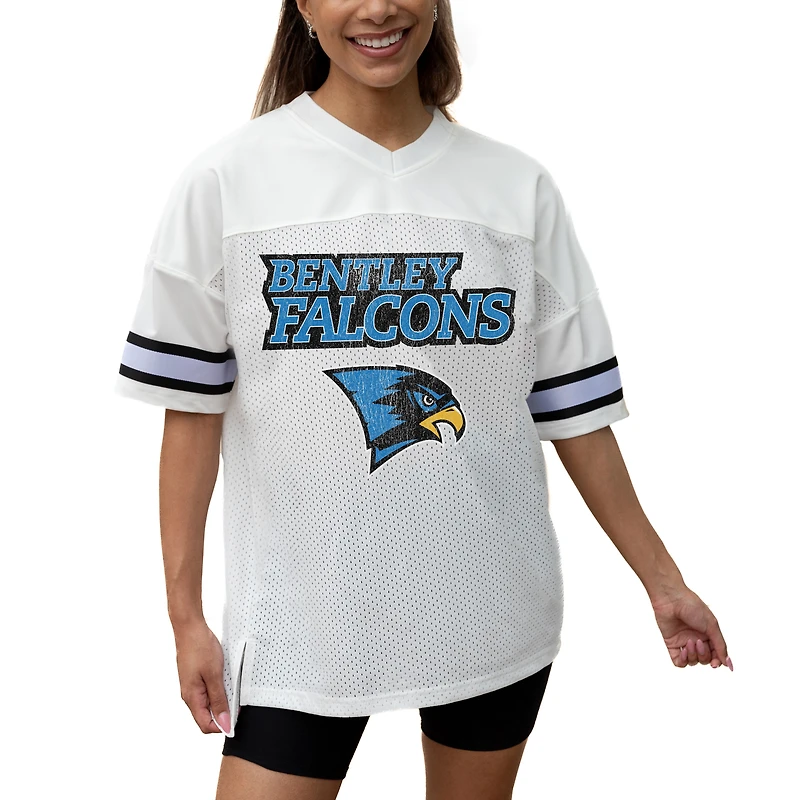 Women's Gameday Couture White Bentley Falcons Iconic Oversized Fashion Jersey