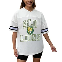 Women's Gameday Couture White Southeastern Louisiana Lions Iconic Oversized Fashion Jersey