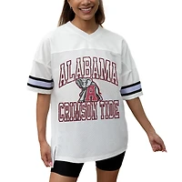 Women's Gameday Couture White Alabama Crimson Tide Iconic Oversized Fashion Jersey