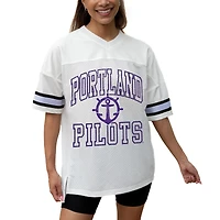 Women's Gameday Couture White Portland Pilots Iconic Oversized Fashion Jersey