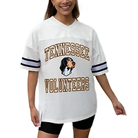 Women's Gameday Couture White Tennessee Volunteers Iconic Oversized Fashion Jersey