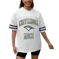 Women's Gameday Couture White Tennessee Chattanooga Mocs Iconic Oversized Fashion Jersey