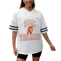 Women's Gameday Couture White USC Trojans Iconic Oversized Fashion Jersey