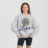 Women's Gameday Couture Ash Akron Zips Premium Fleece Pullover Sweatshirt