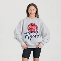 Women's Gameday Couture Ash Dayton Flyers Premium Fleece Pullover Sweatshirt