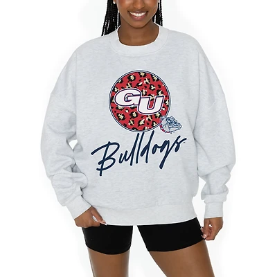 Women's Gameday Couture Ash Gonzaga Bulldogs Premium Fleece Pullover Sweatshirt
