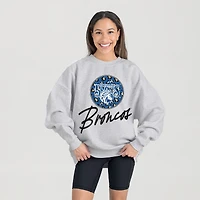 Women's Gameday Couture Ash Fayetteville State Broncos Premium Fleece Pullover Sweatshirt