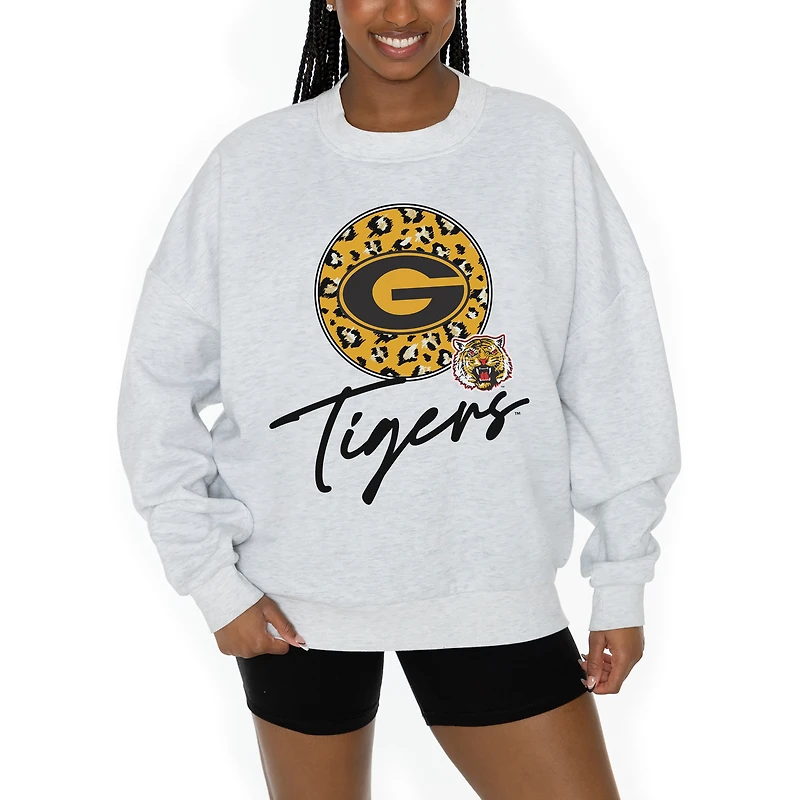 Women's Gameday Couture Ash Grambling Tigers Premium Fleece Pullover Sweatshirt