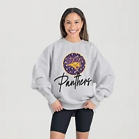 Women's Gameday Couture Ash Northern Iowa Panthers Premium Fleece Pullover Sweatshirt