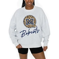 Women's Gameday Couture Ash Montana State Bobcats Premium Fleece Pullover Sweatshirt