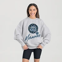 Women's Gameday Couture Ash Old Dominion Monarchs Premium Fleece Pullover Sweatshirt
