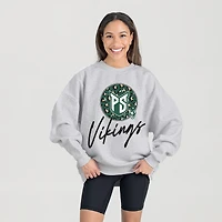 Women's Gameday Couture Ash Portland State Vikings Premium Fleece Pullover Sweatshirt