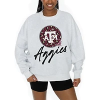 Women's Gameday Couture Ash Texas A&M Aggies Premium Fleece Pullover Sweatshirt