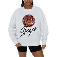 Women's Gameday Couture Ash Tuskegee Golden Tigers Premium Fleece Pullover Sweatshirt